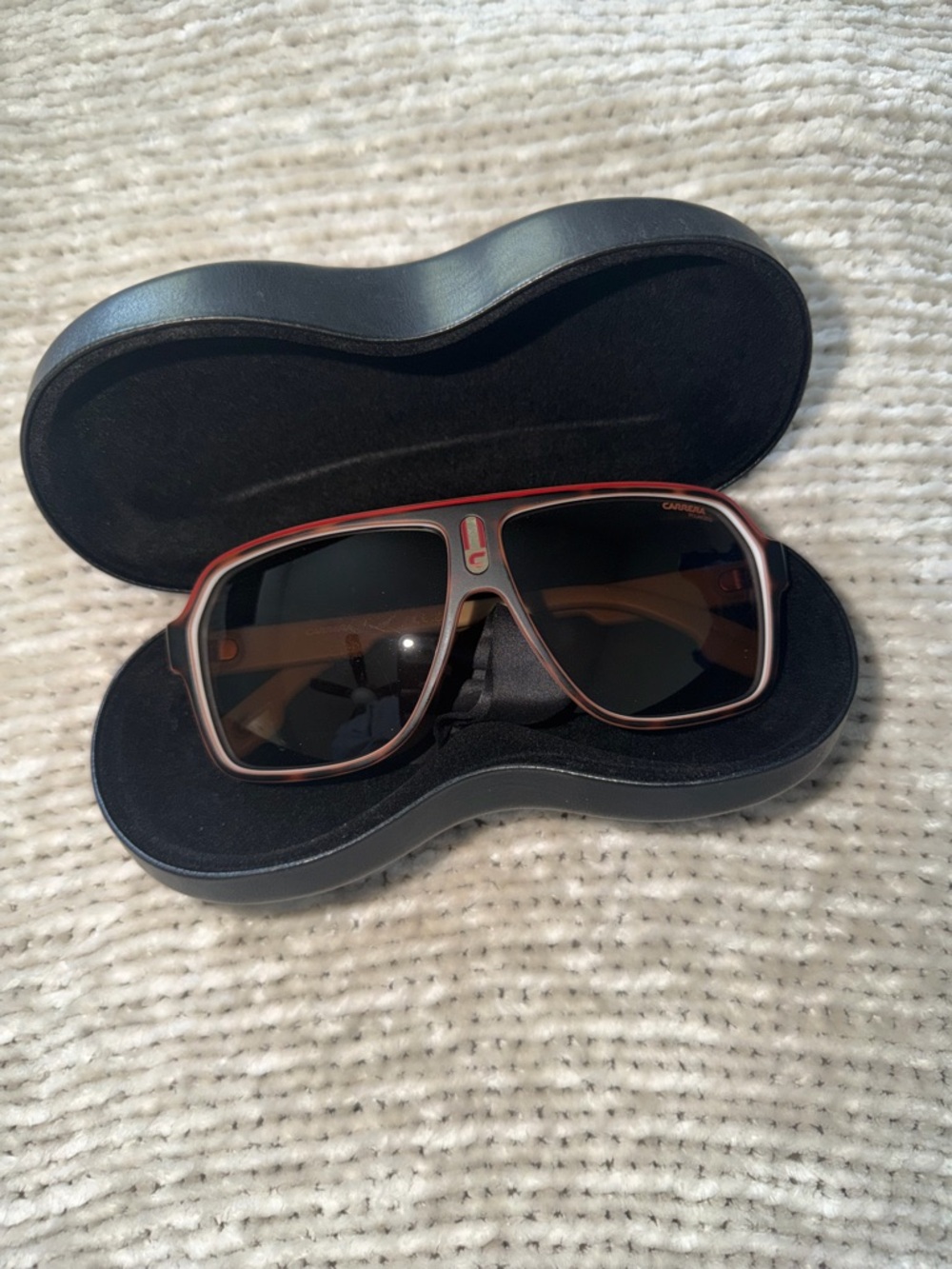 Carrera Brown and Red-Brown Shield Sunglasses